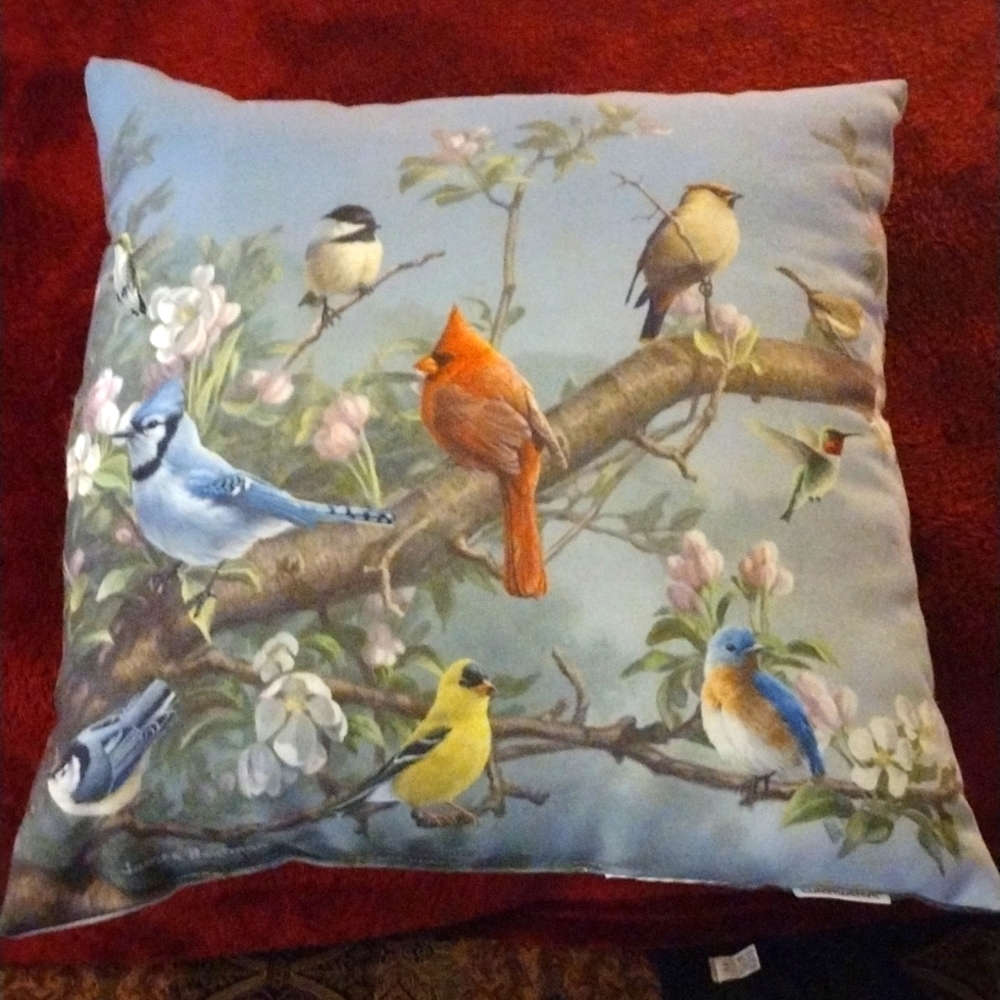 Bird pattern pillow